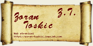 Zoran Toskić vizit kartica